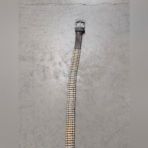 *Diesel Studded Black and Gold Belt